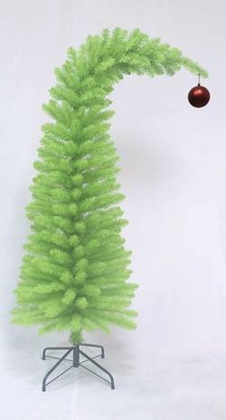 Grinchy Green Tree with Red Bauble 180cm