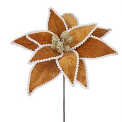 Gingerbread Poinsettia Pick with Trim Felt
