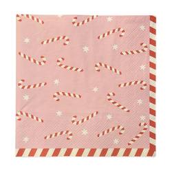 Luncheon Napkins - Pink Candy Cane