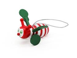 Christmassy Wooden Bee Magnet - Hanging Ornament