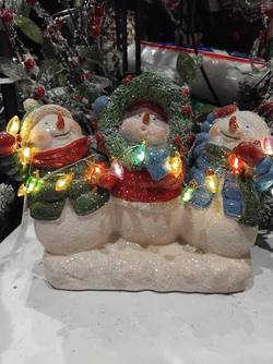 3 Snowmen  with LED