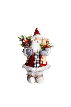 Santa Red Plaid Skis