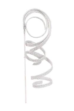 Glitter Curly Spray - White