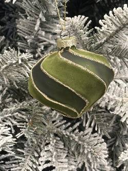 Flocked Green Onion Hanging Ornament